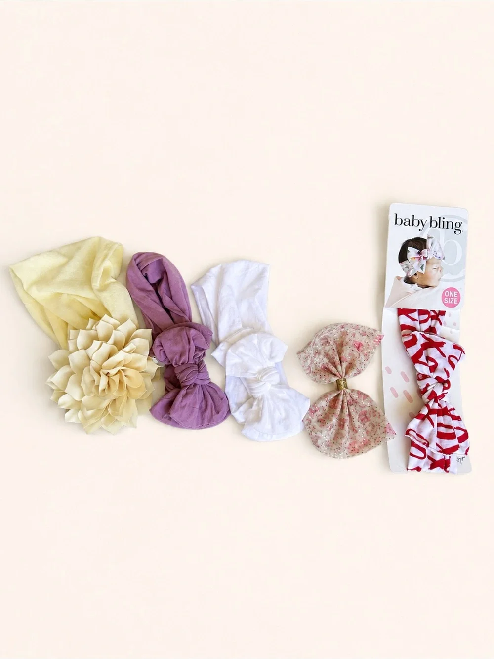 Baby Headband Bow Lot of 5 One Size NWOt